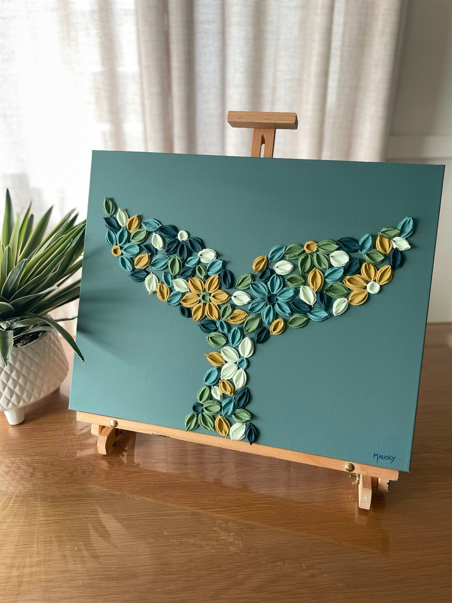 'Seaglass Horizon' - Original Bloom Whale™ Tail Artwork