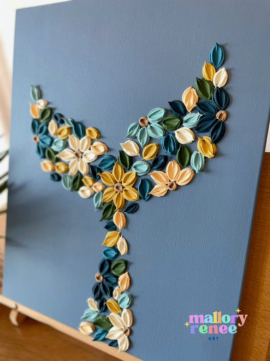 'Marine Mosaic' - Original Bloom Whale™ Tail Artwork