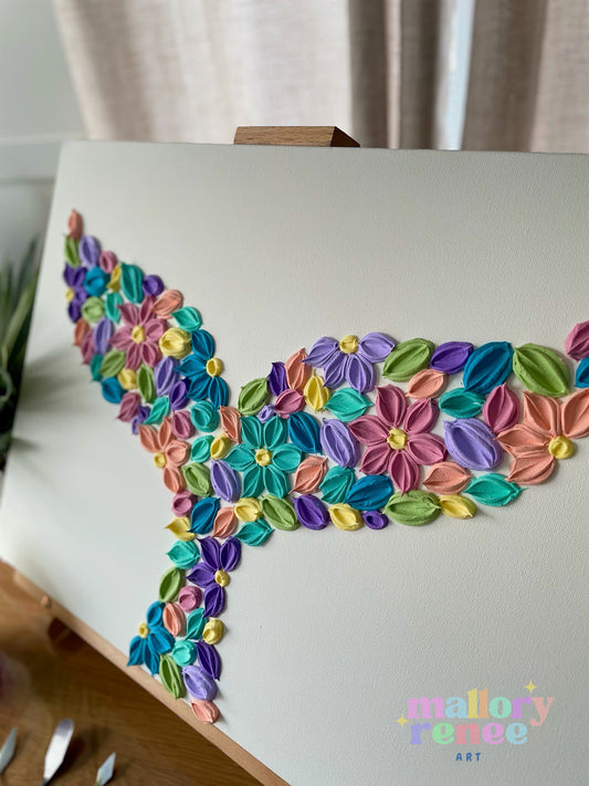 'Coastal Rise' - Original Bloom Whale™ Tail Artwork