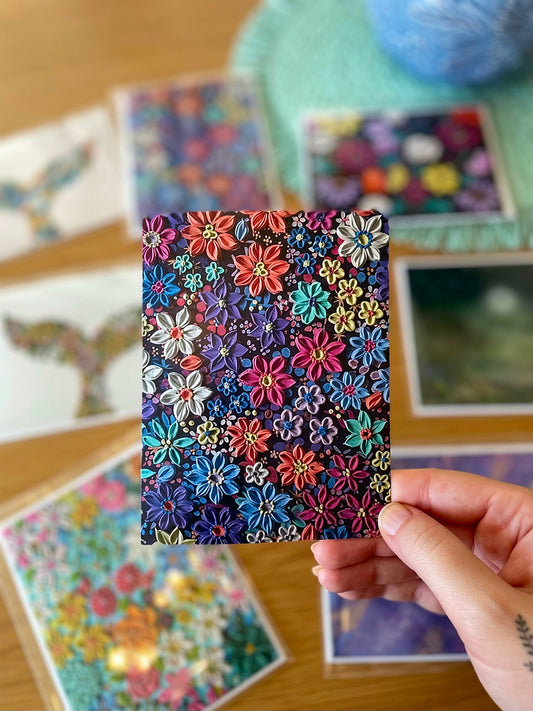 'Garden After Dark' Greeting Card