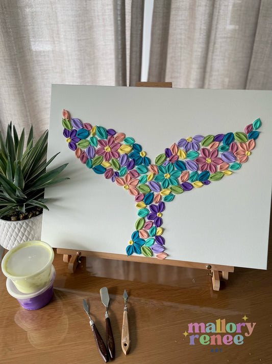 'Coastal Rise' - Original Bloom Whale™ Tail Artwork