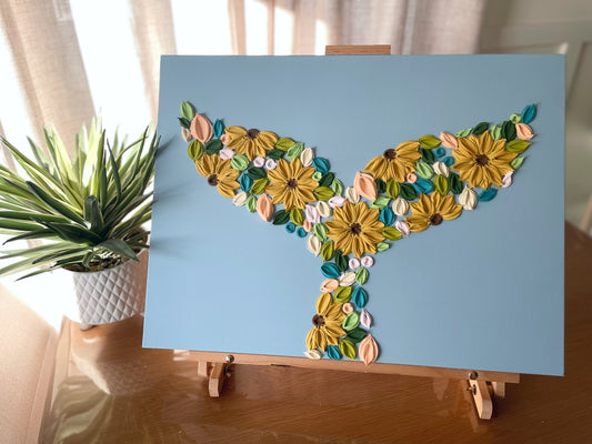 'Golden Seas' - Original Bloom Whale™ Tail Artwork