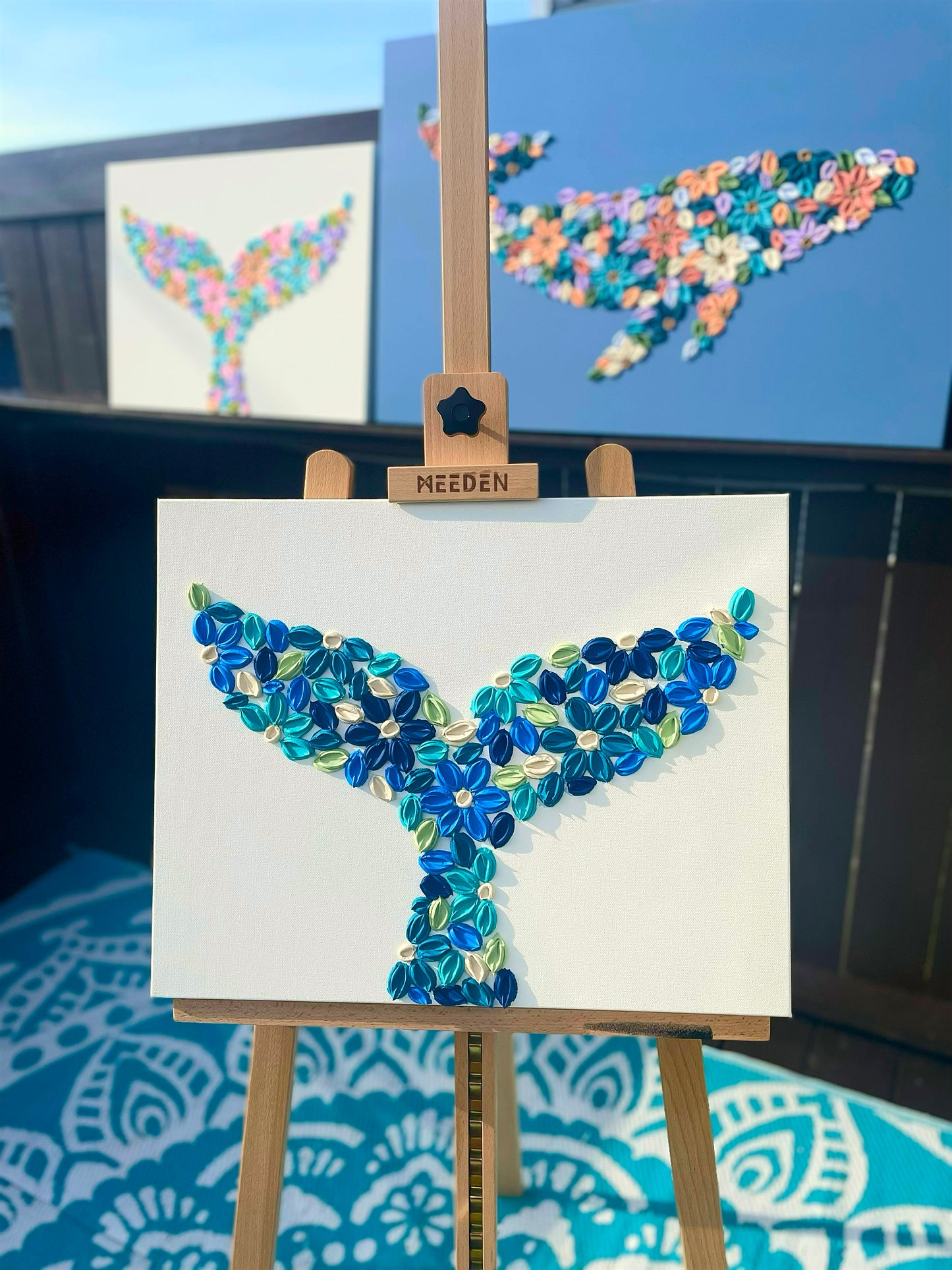 'Blue Crush' - Original Bloom Whale™ Tail Artwork