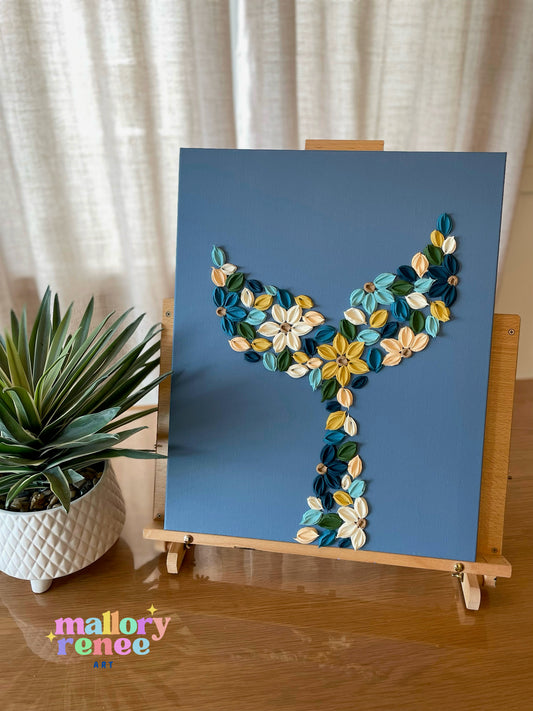 'Marine Mosaic' - Original Bloom Whale™ Tail Artwork